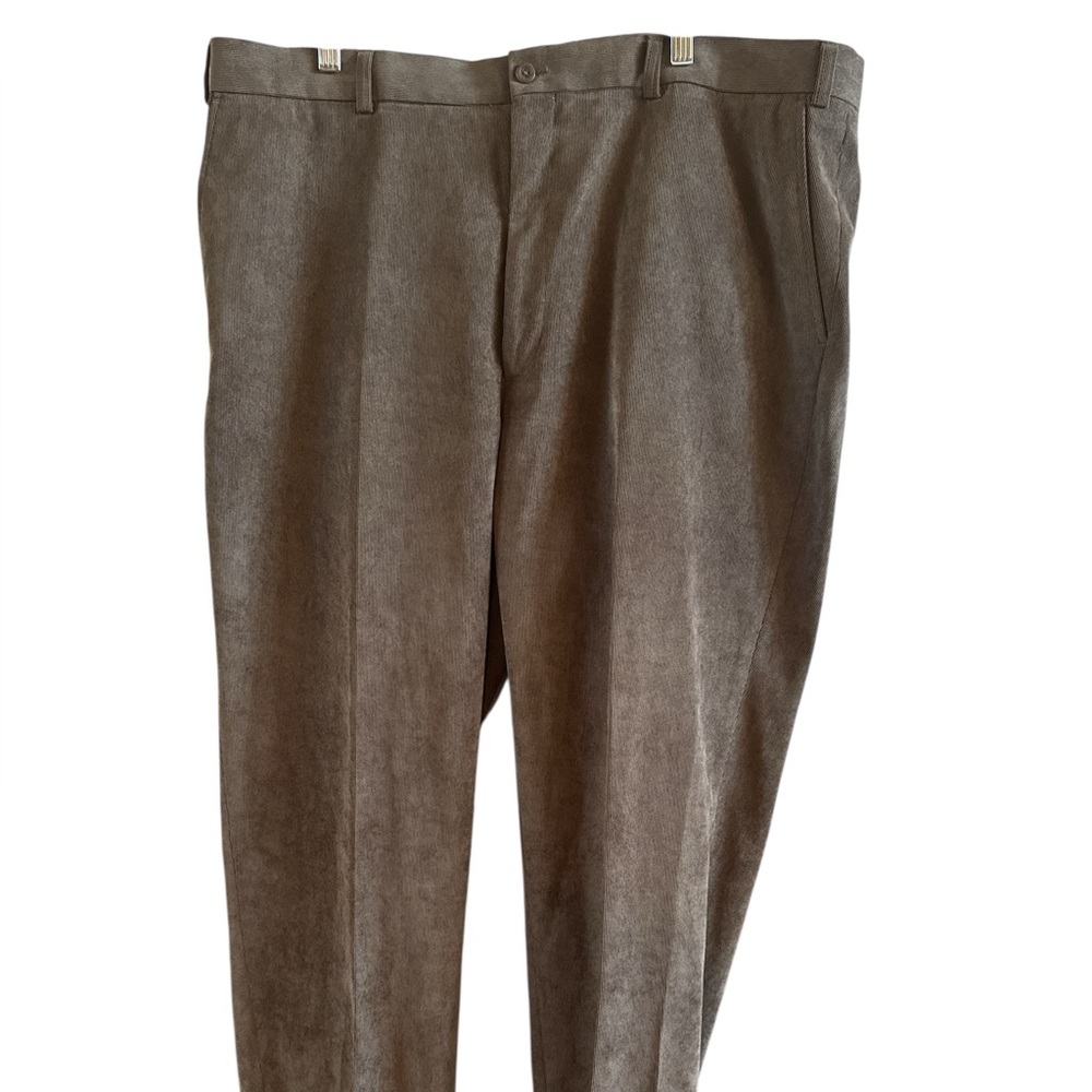 Linea Naturale Men’s Brown Flat Front‎ Soft Corduroy Pant Size 40x29